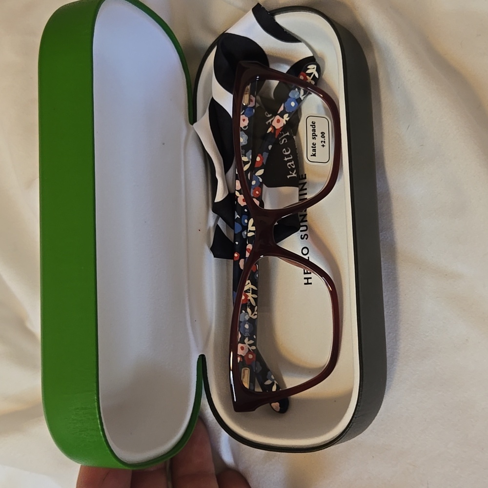 Kate Spade Plum Floral Reading Glasses +200 NWT - Picture 8 of 8